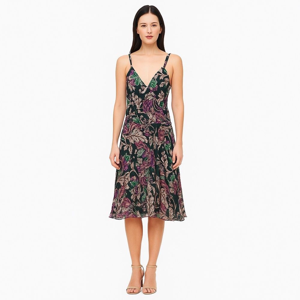Diane Von Furstenberg Women's Silk Fiesta Green Dress SIZE 6